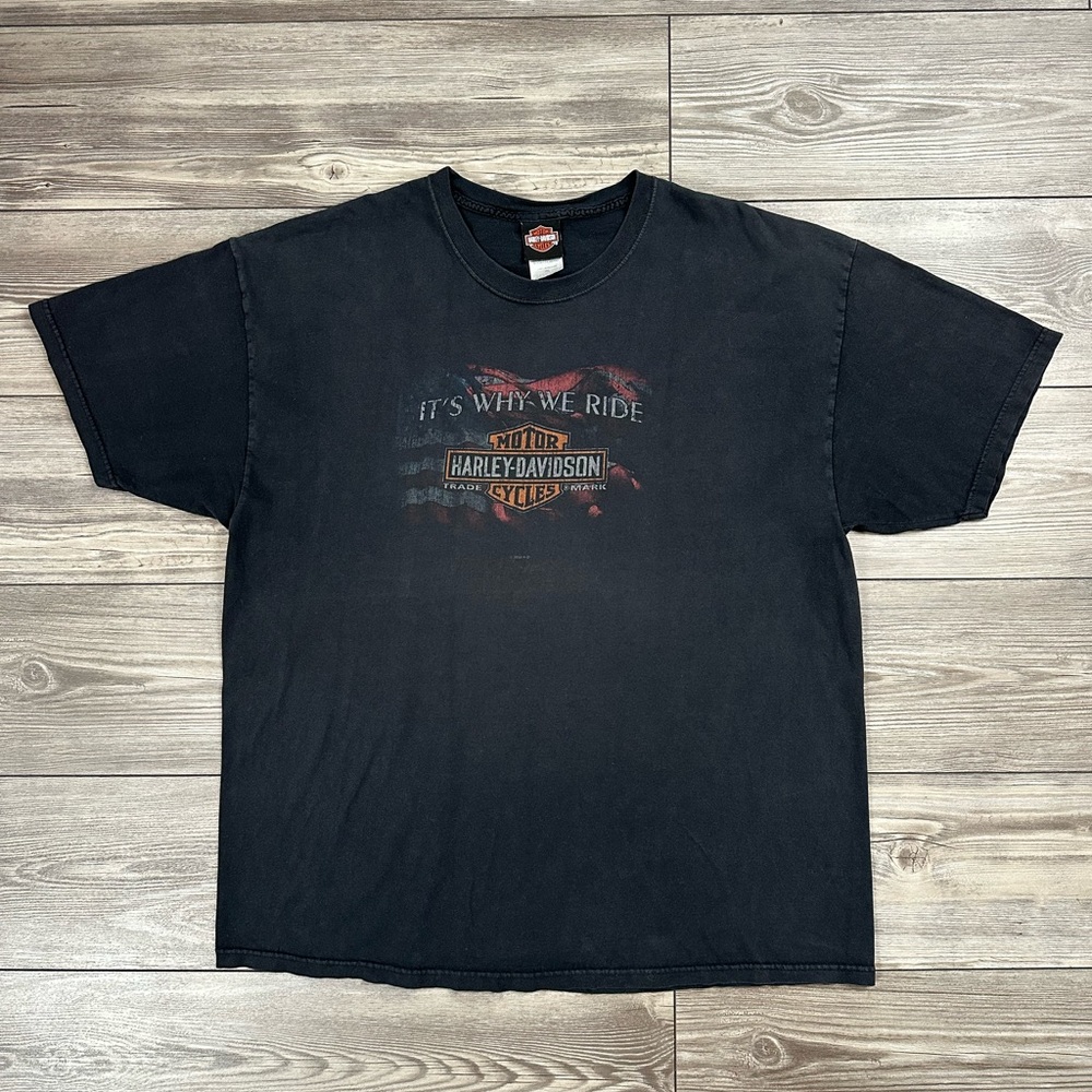 Y2K Harley Davidson 'It's Why We Ride' Graphic Biker T Shirt